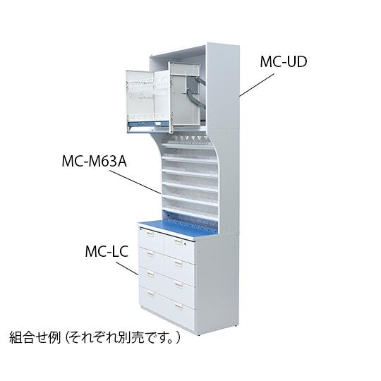 ウッディ薬品棚 中段用 オープントレー 9列7段 アズワン MC-M63A (7-4510-03)の画像