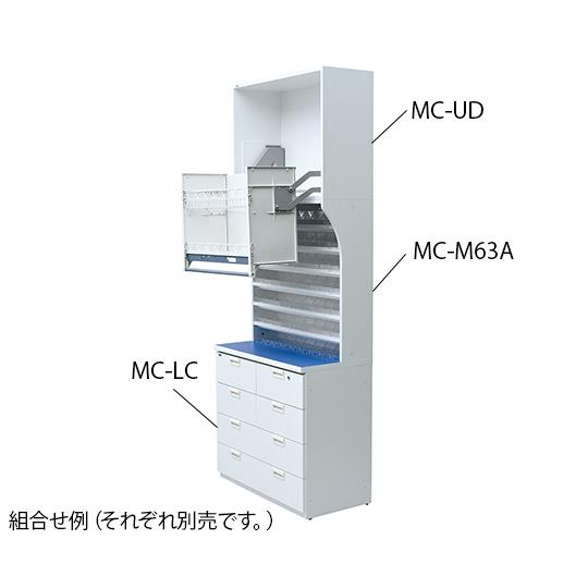 ウッディ薬品棚 中段用 オープントレー 9列7段 アズワン MC-M63A (7-4510-03)の画像