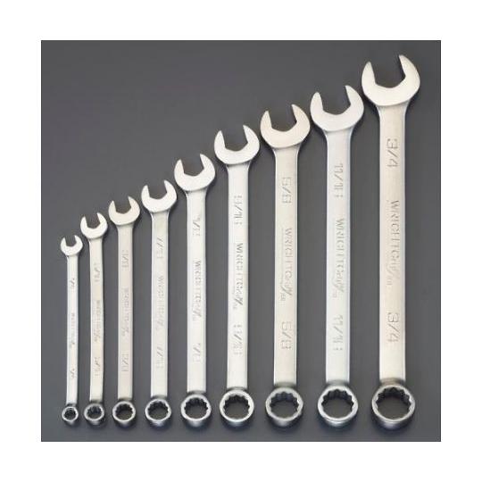 ９本組/ 1/4"- 3/4" 片目片口スパナ エスコ EA614BA-109 (78-0343-35)