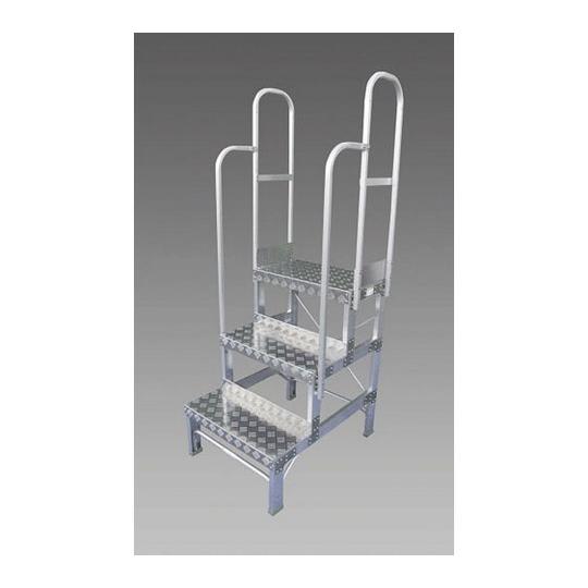 600x340mm/0.8m/2段 作業台 両手すり付 エスコ EA903XG-80 (78-0729-28)