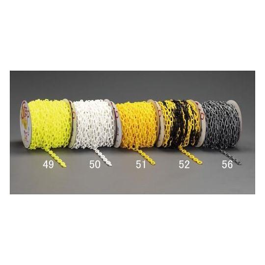 6.0mmx50m プラスチックチェーン 蛍光黄 エスコ EA980A-49 (78-0996-67)
