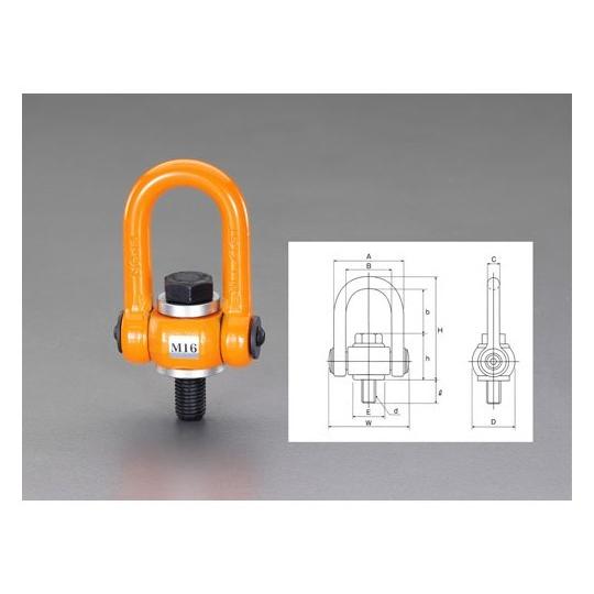 2.5ton/M20x31mm マルチアイボルト エスコ EA987GY-20 (78-1051-88)