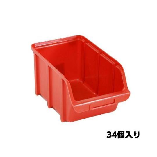 145x240x127mm パーツトレー 重ね置型・赤/34個 エスコ EA661CJ-8 (78-1120-92)