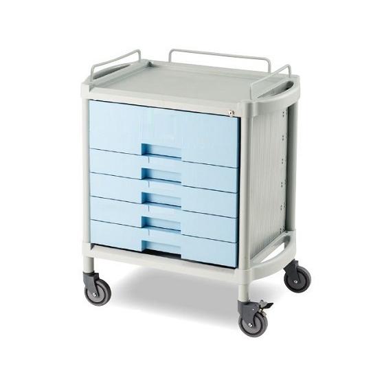 ユーティリティカート 鍵付き 浅型4段 深型1段 アズワン YDS-301 (8-2459-05)