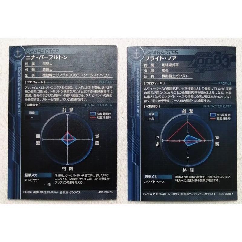 中古カード2枚 0083 ガンダムカードビルダー『 CE-D005 ブライト