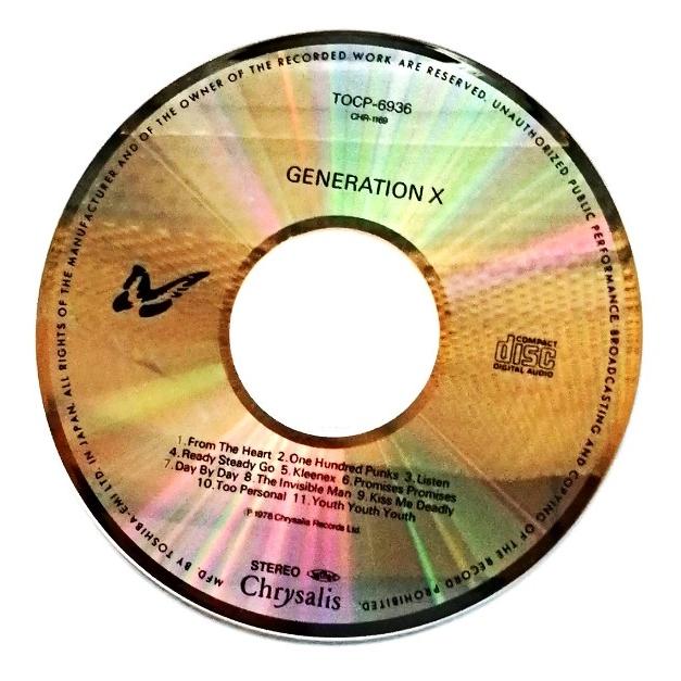中古CD Generation X 『 ジェネレーションX 』品番：TOCP-6936