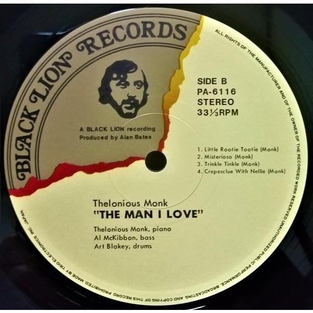 中古LPレコード Thelonious Monk（セロニアス・モンク）『 the man i