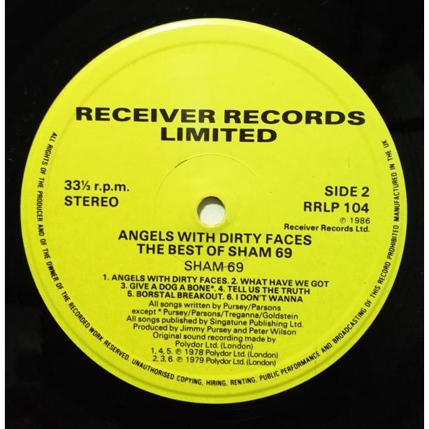 中古LPレコード シャム69 SHAM 69 『 ANGEL WITH DIRTY FACES 』品番