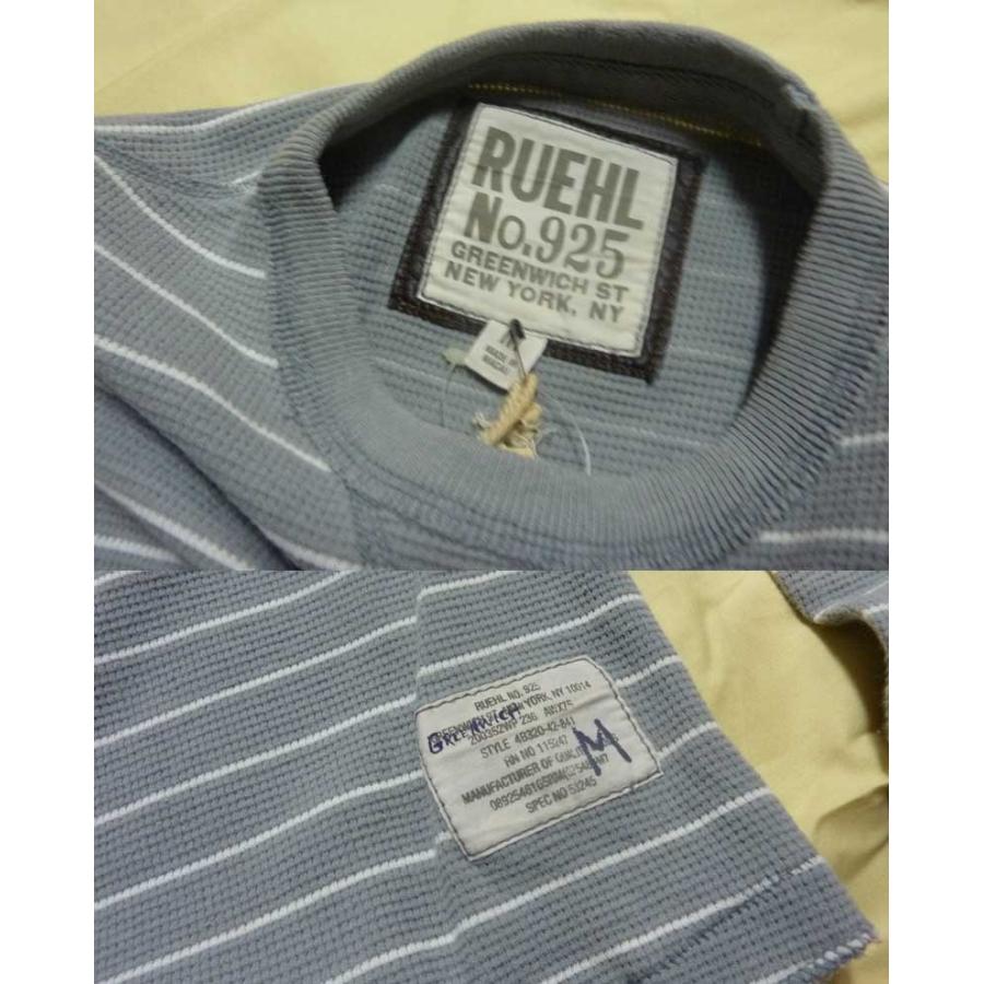 RUEHL No. 925 メンズ 長袖 カットソー グレー  ルール ナンバー925  アメカジ ワッフル生地｜a2b-web｜02