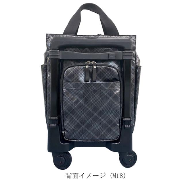 スワニー キャリーバッグ SWANY D-578 タルタンIV M18サイズ シルバーチェック柄　４輪(低騒音・低振動)キャスター ストッパー付 キャリーケース 旅行の画像