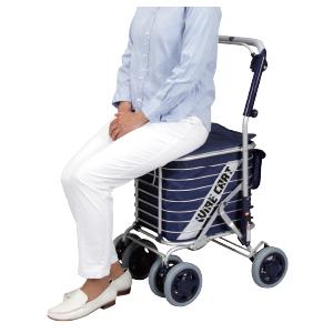 Uber ユーバ産業 座れる アルミワイヤーカート スワレル