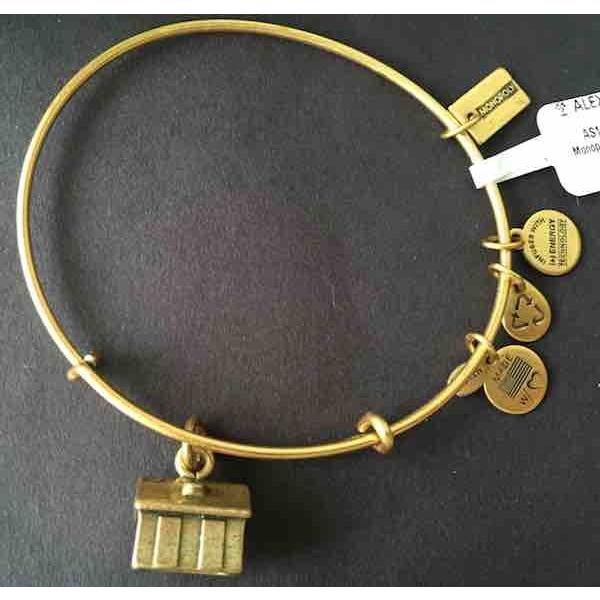 アレックスアンドアニーモノポリーバングル ハウス ゴールド Alex and Ani Bangle Monopoly House Gold | Alex and Ani