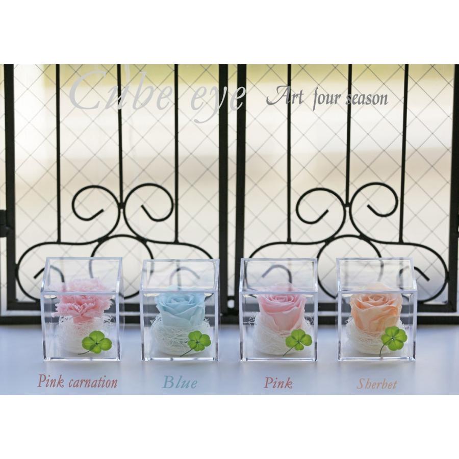 プリザーブドフラワー 四つ葉のクローバー 光るバラ 花 ギフト 誕生日プレゼント 女性 結婚記念日 カーネーション 母の日 ホワイトデー 【キューブ 】 | アートフォーシーズン | 22