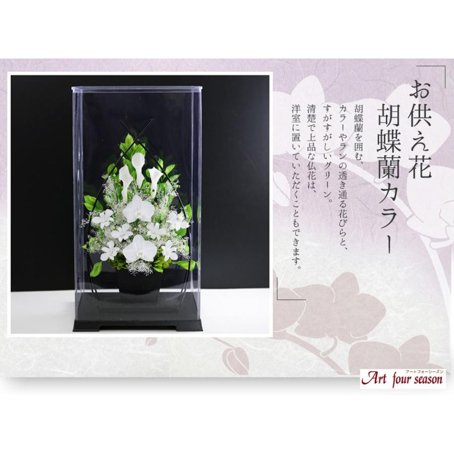 新盆 初盆 プリザーブドフラワー 仏花 胡蝶蘭 カラー お供え花