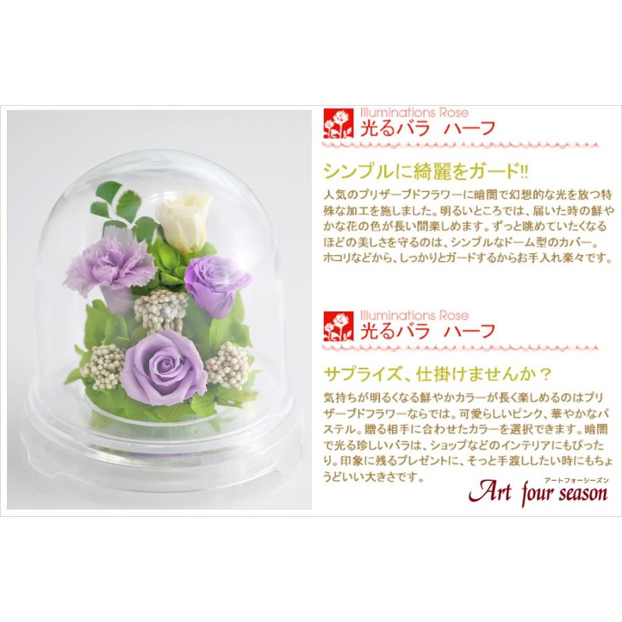 アートフォーシーズン プリザーブドフラワー 花 ギフト 光る バラ 誕生