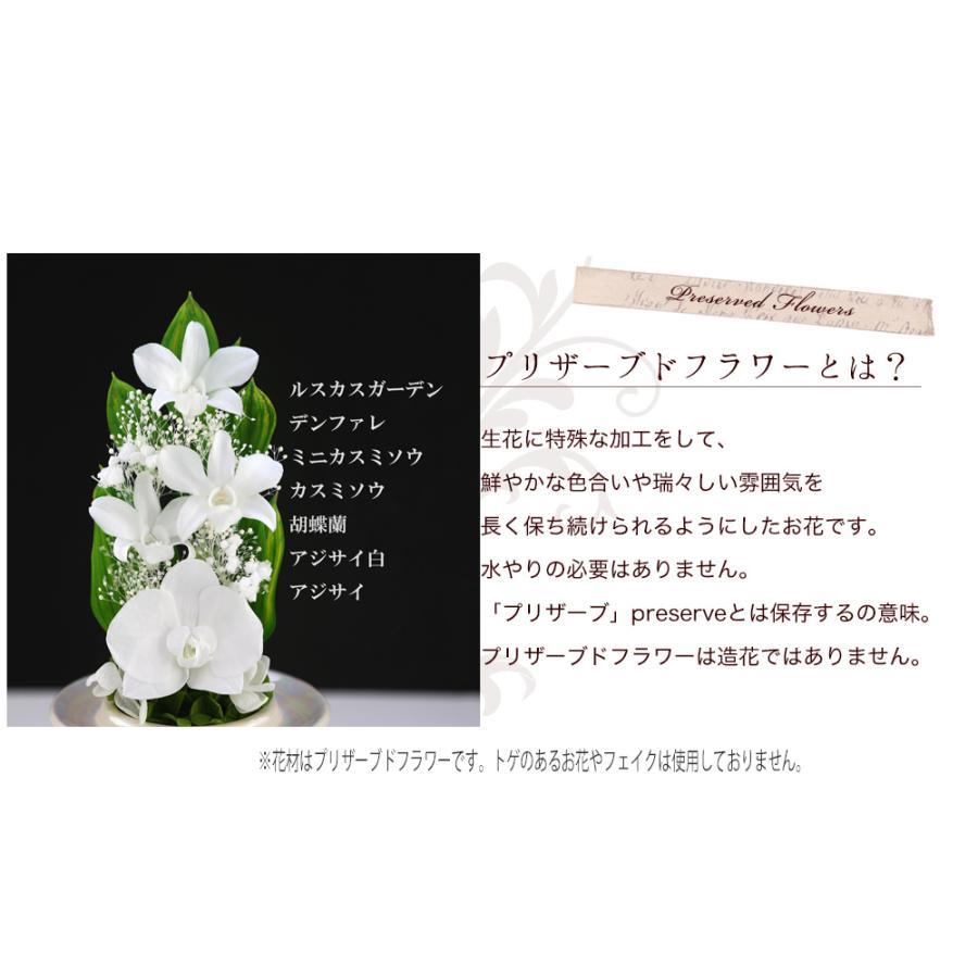 仏花 胡蝶蘭 Glassdome プリザーブドフラワー お供え花 ブリザードフラワー 初盆 新盆 お悔やみ 花 法事 初七日 お彼岸 法要 弔電 Kgd 7101 アートフォーシーズン 通販 Yahoo ショッピング