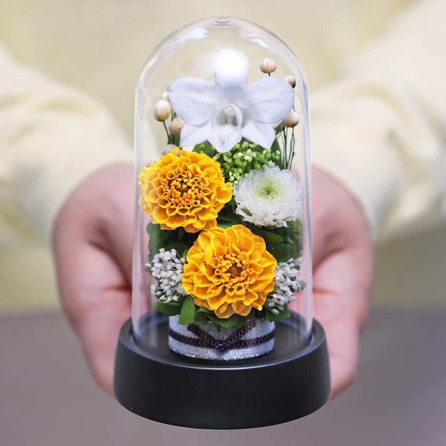 仏花 プリザーブドフラワー お供え 1対 ミニ仏壇用 ミニ仏花 御供 アレンジメント 新盆 初盆 アートフォーシーズン 【対デザイン Miniお供え花ドーム 】 | アートフォーシーズン | 13