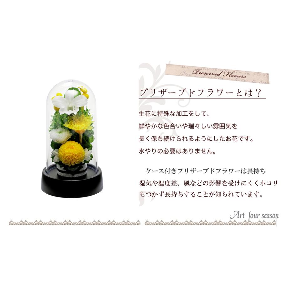 プリザーブドフラワー 仏花 お供え花 仏壇用 ブリザードフラワー 法事 仏壇 御供 アレンジメント 新盆 初盆 アートフォーシーズン 【Miniマムドーム 】 | アートフォーシーズン | 11