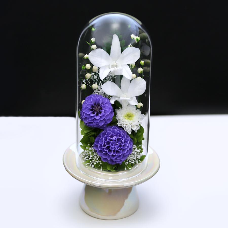 仏花プリザーブドフラワー 仏花 ブリザードフラワ- 仏花 仏壇用 お供え 枯れないお花 プリザーブドフラワー ガラスドーム 【お供花Glass】 | アートフォーシーズン | 13