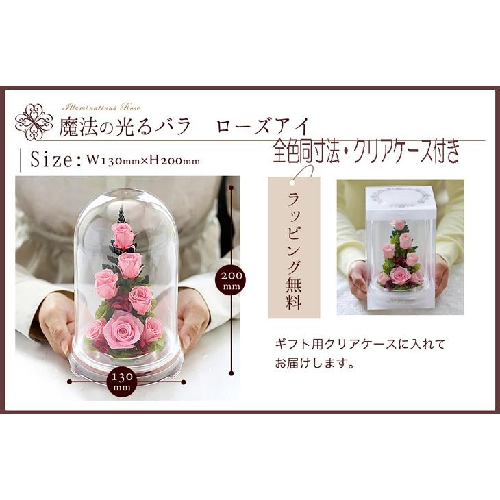 記念日 プリザーブドフラワー 誕生日プレゼント 花 ギフト 光るバラ 結婚記念日 女性  還暦 退職 フラワーギフト 母の日 ホワイトデー 【光ローズアイ】 | アートフォーシーズン | 18