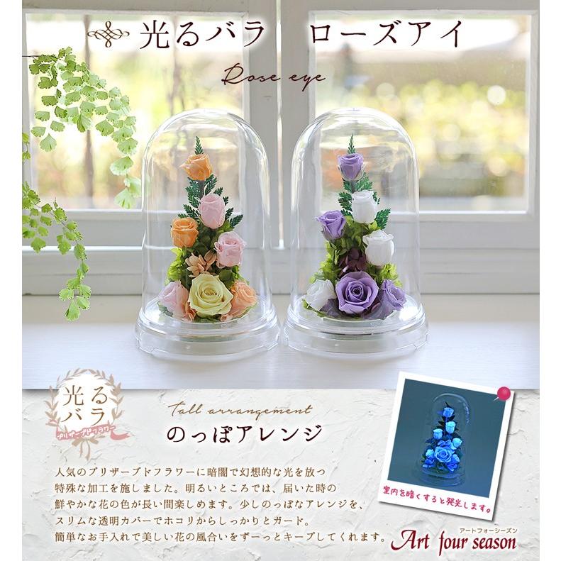 記念日 プリザーブドフラワー 誕生日プレゼント 花 ギフト 光るバラ 結婚記念日 女性  還暦 退職 フラワーギフト 母の日 ホワイトデー 【光ローズアイ】 | アートフォーシーズン | 02