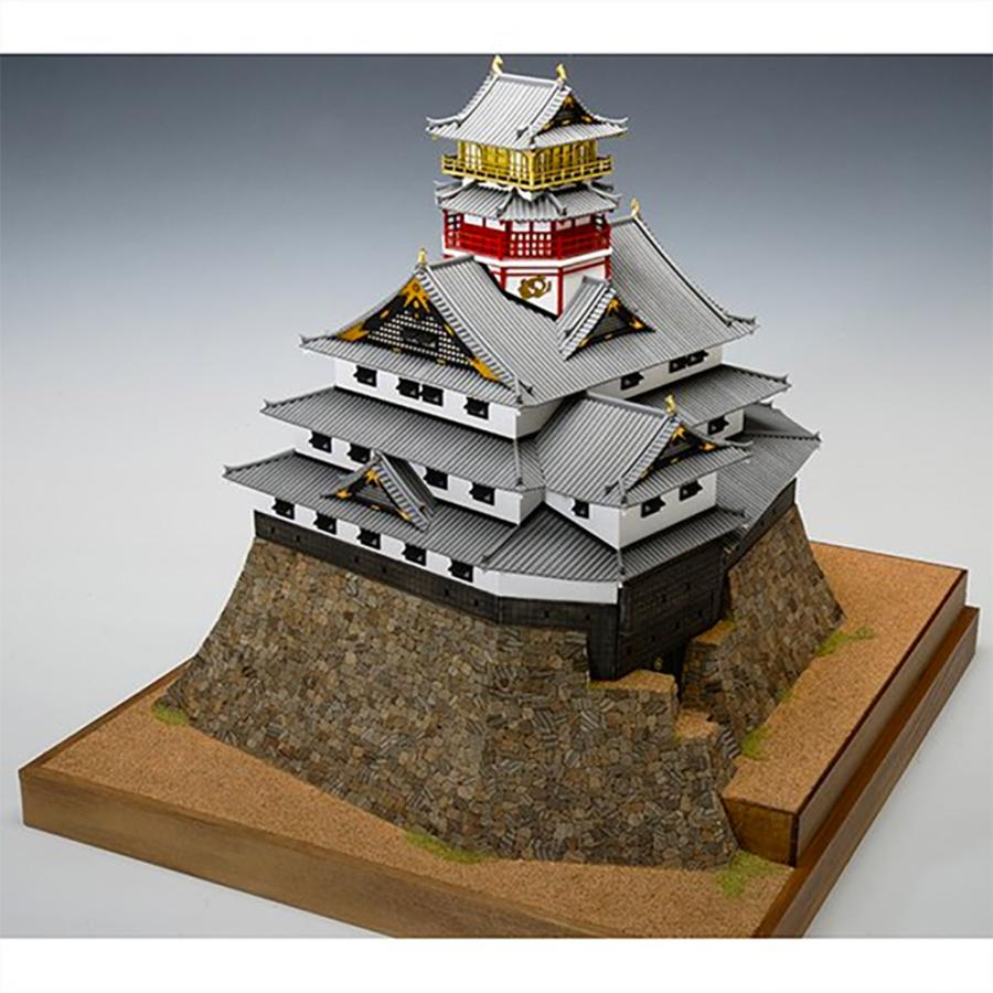 ウッディジョー/木製建築模型 1/150安土城・天守閣（改） : アクア