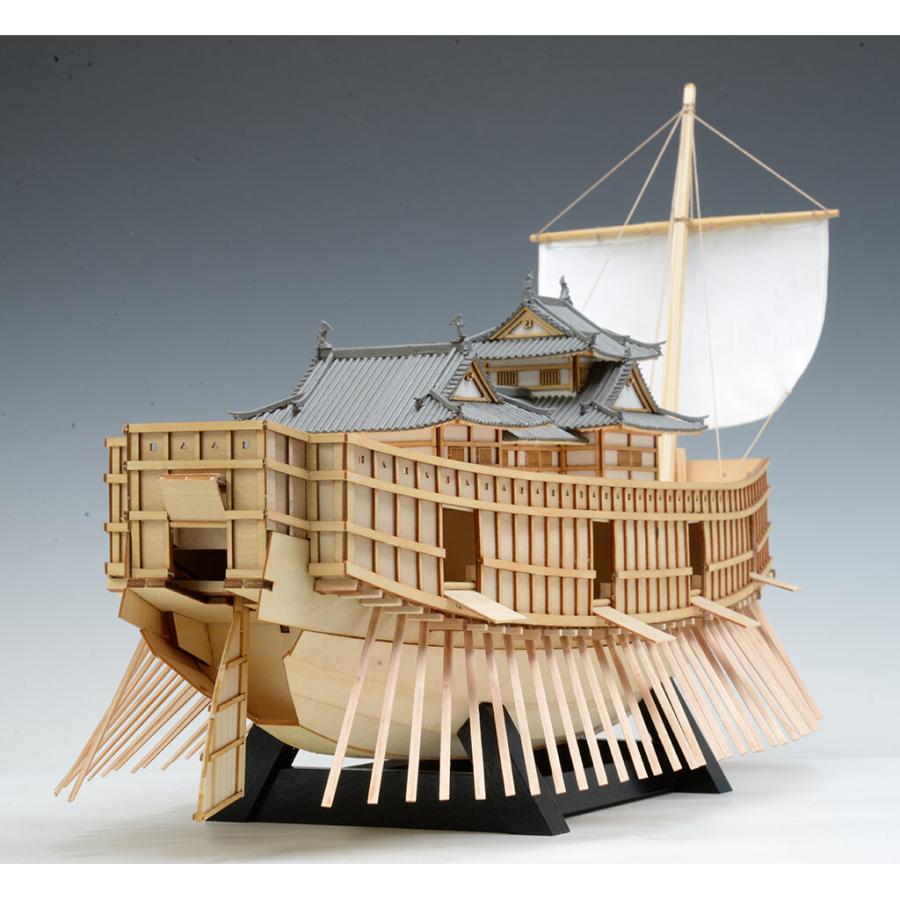 ウッディジョー/木製和船模型 1/100安宅船（あたけぶね） : アクア