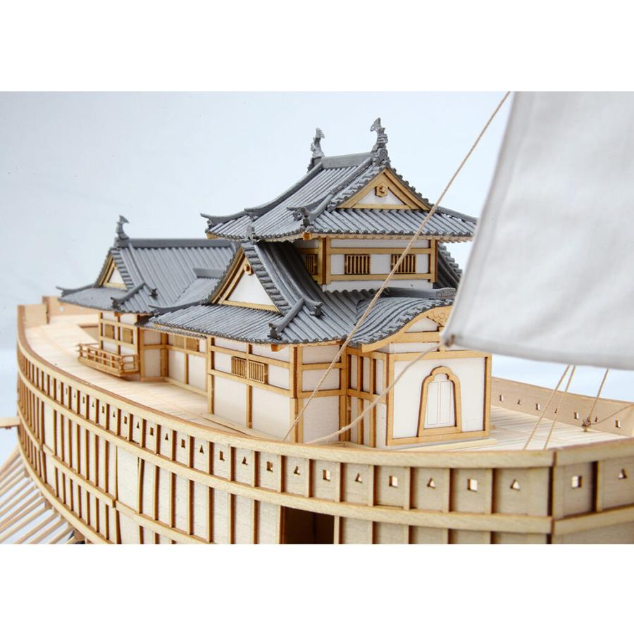 ウッディジョー/木製和船模型 1/100安宅船（あたけぶね） : アクア