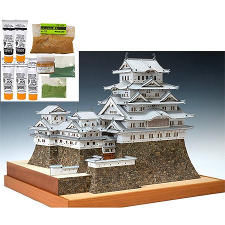 ウッディジョー/木製組み上げるひな形 1/150姫路城＋黒色火薬・えの具仕掛ける 模型、プラモデル-建物-ゲーム、おもちゃ