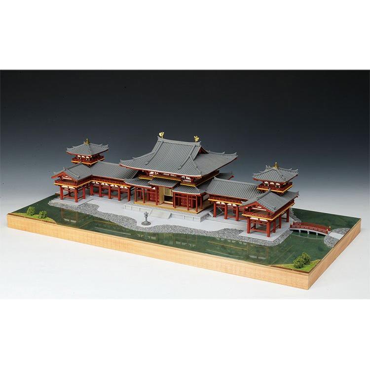 ウッディジョー/木製建築模型 1/120平等院・鳳凰堂（白木タイプ）組み立てキット＋ジオラマ・塗料セット｜a9ayoka｜03