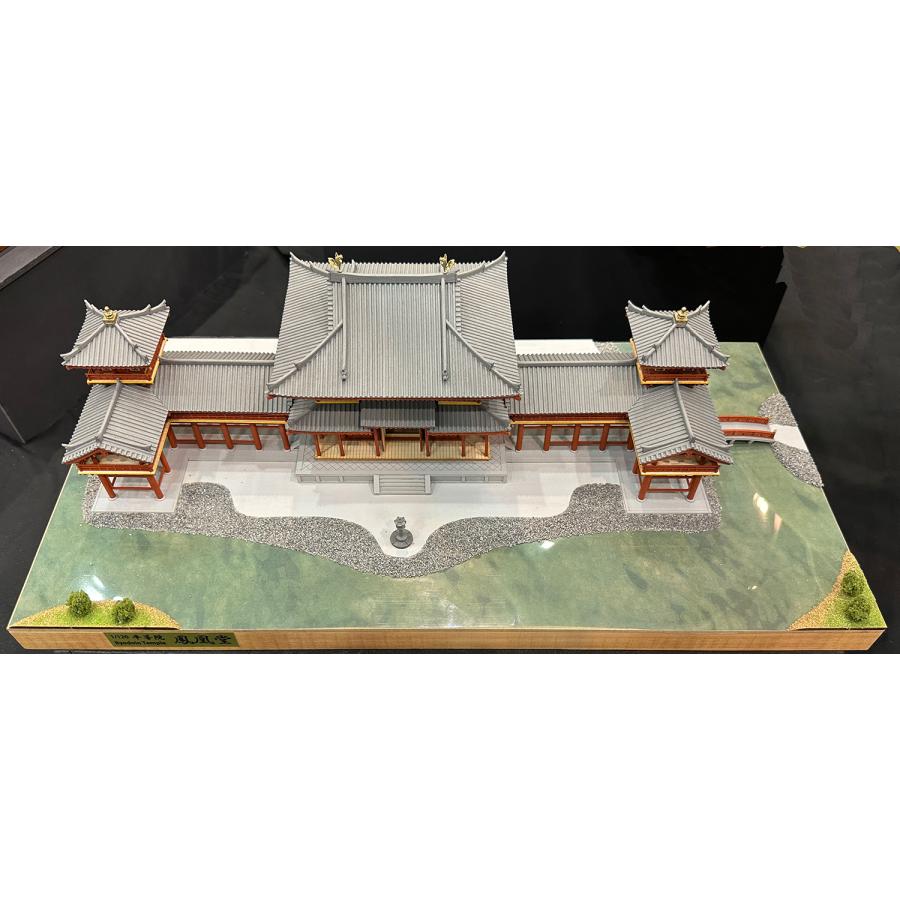 ウッディジョー/木製建築模型 1/120平等院・鳳凰堂（白木タイプ）組み立てキット＋ジオラマ・塗料セット｜a9ayoka｜08