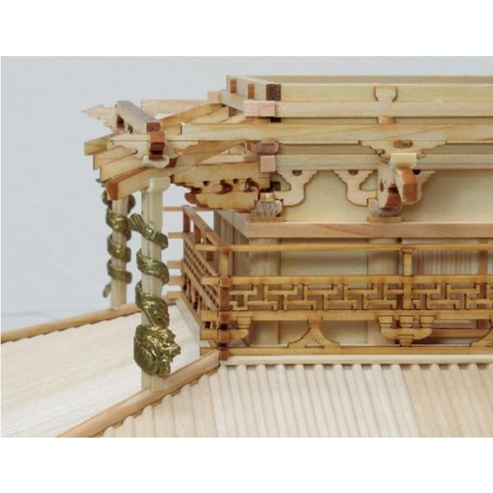 ウッディジョー/木製建築模型 1/75法隆寺・金堂（改）+塗料セット_4