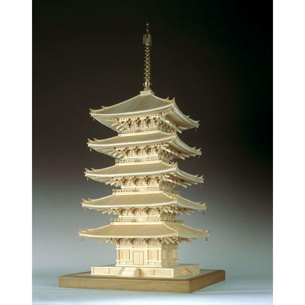 ウッディジョー/木製組み上げるひな形 興福寺・五重塔（1/75） 模型、プラモデル-ゲーム、おもちゃ