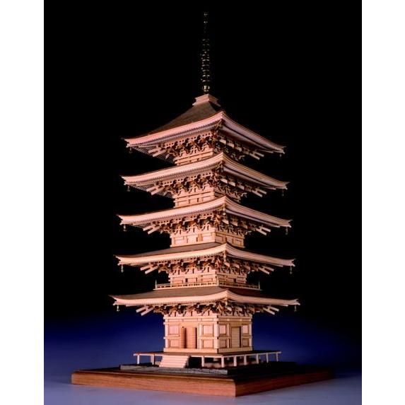 ウッディジョー/木製建築模型 瑠璃光寺・五重塔（1/75）｜a9ayoka