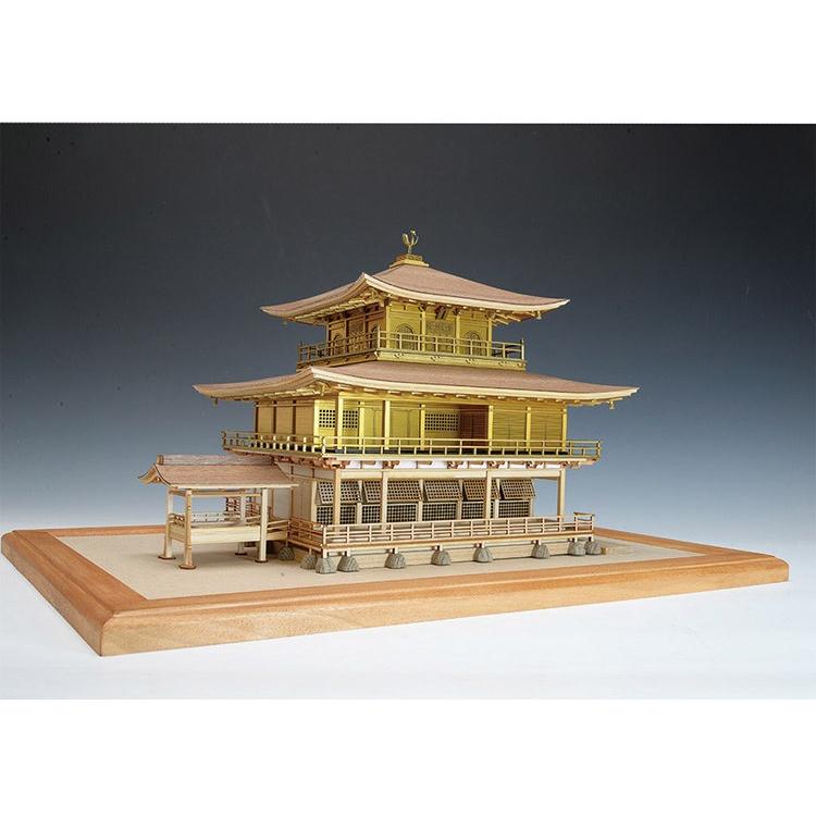 為し終える品＜ゴールドいたし方＞ 木製組み上げるひな形 鹿苑寺・金閣（1/75） ゲーム、おもちゃ-建物-模型、プラモデル