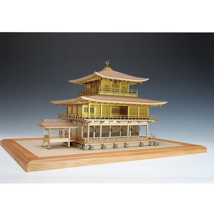 完成品＜ゴールド仕様＞ 木製建築模型 鹿苑寺・金閣（1/75）｜a9ayoka