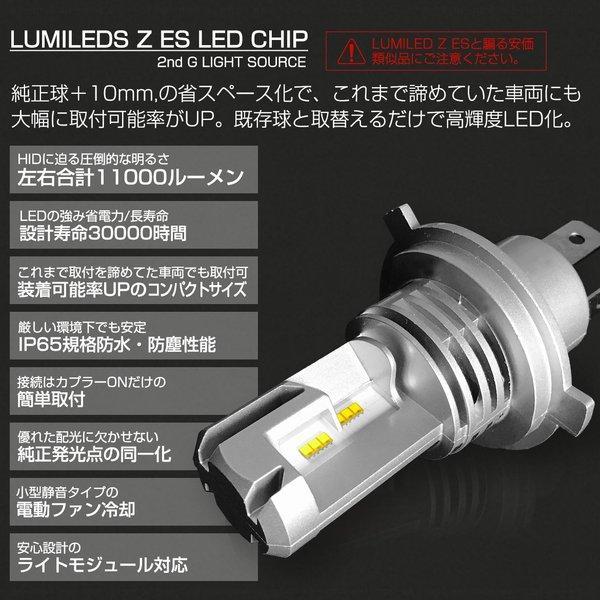 セレナ C25系 前期 LED ヘッドライト ロービーム/ハイビーム Hi/Lo 切替 H4 11000LM高輝度LEDチップ搭載 55Wコンパクトモデル 車検対応_5