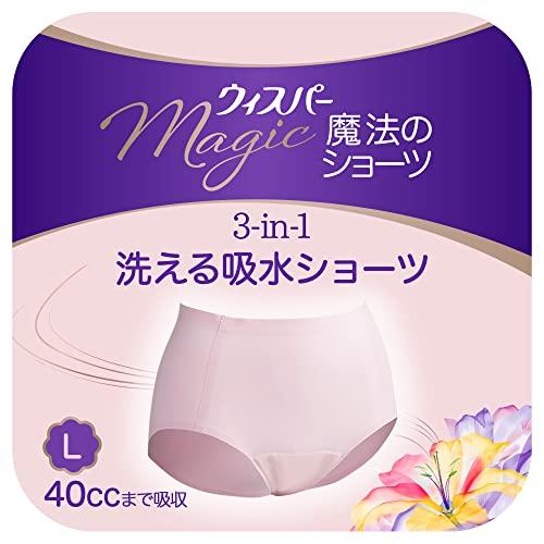 ウィスパー レディース 魔法のショーツ Magic Shorts ピンク Lサイズ 吸水 サニ