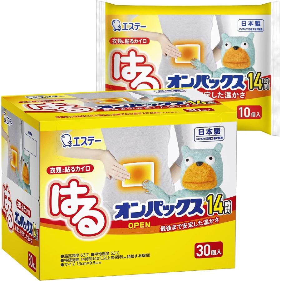 オンパックス 貼る カイロ レギュラー 40個入 日本製/持続時間約14時