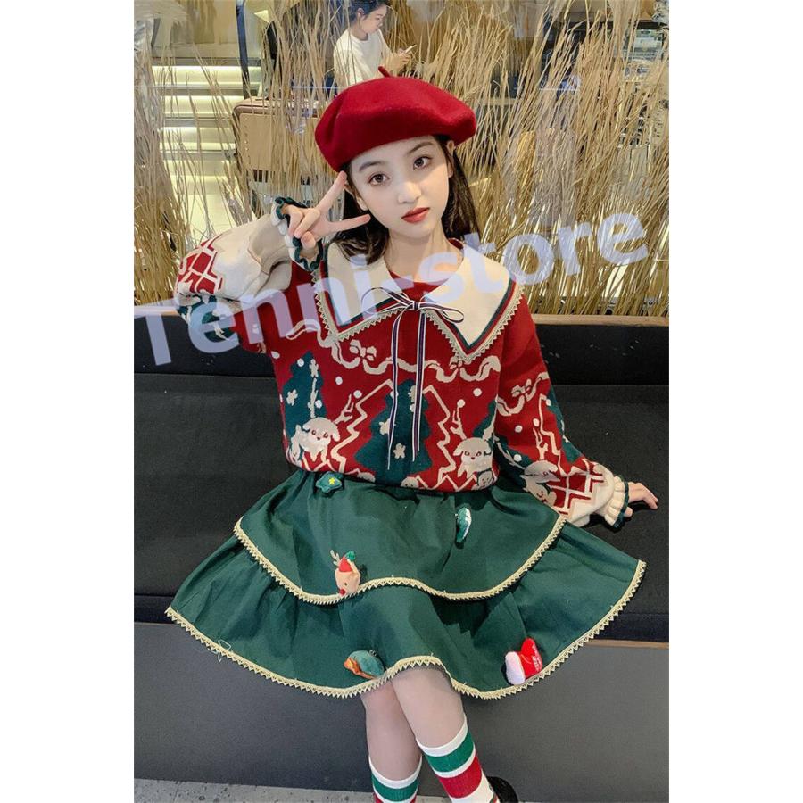 ベビー服 100 サンタ コスプレ 女の子 女児 ミニスカート セット 思い  