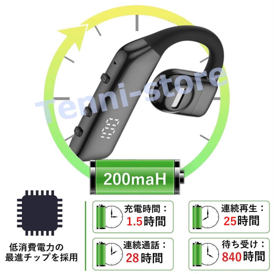 進化版 ワイヤレス イヤホン 日本正規品 Bluetooth5.3 ヘッドホン 左右耳 とも対応 大容量バッテリー 搭載 連続使用25時間 マイク内蔵｜aa-store｜07