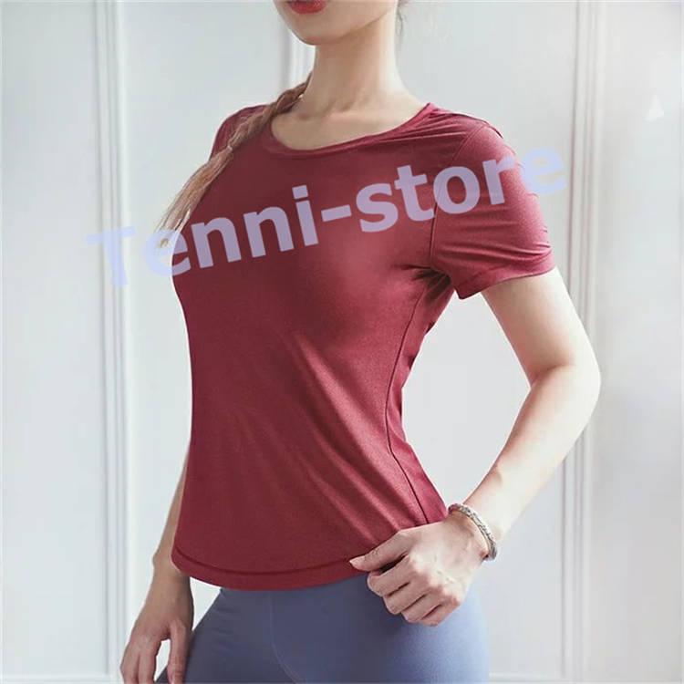 ヨガウェア トップス  Tシャツ ヨガ ジム 半袖 フィットネスウェア  ランニング ヨガ服 春夏 夏用 レディース スポーツウェア インナー 無地｜aa-store｜05