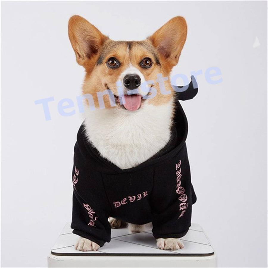 犬 フレンチブルドッグ フレブル 服 裏起毛 パーカー 秋 冬 ハロウィン コスプレ Tシャツ 暖かい 悪魔 デビル コーギー ブルドッグ 中型犬｜aa-store｜12