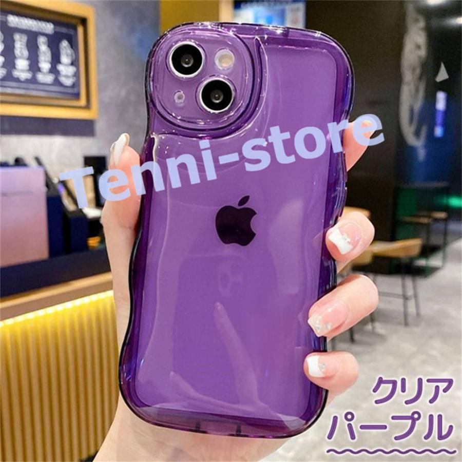 iPhone ケース クリア ウェーブ iPhone14 iPhone13 iPhoneSE 多機種  
