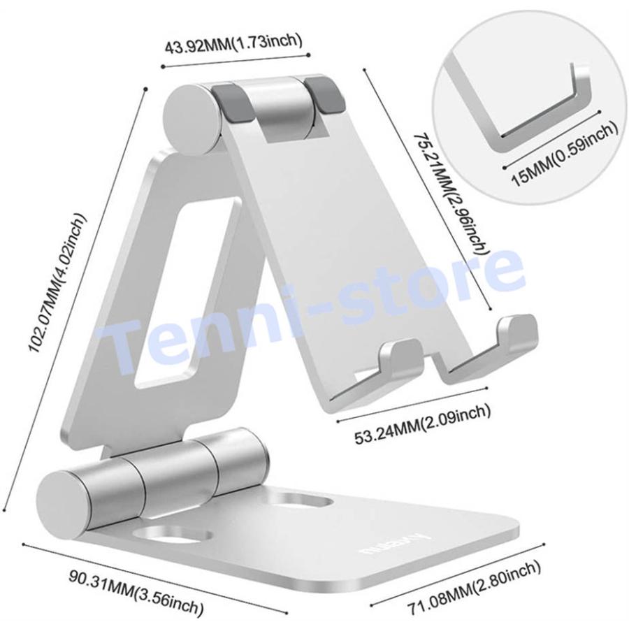 タブレットスタンド スマホスタンド 折り畳み式スタンド ipadスタンド 電話スタンド 卓上横縦置き 充電可スタンド iPhone androidスタンド｜aa-store｜08
