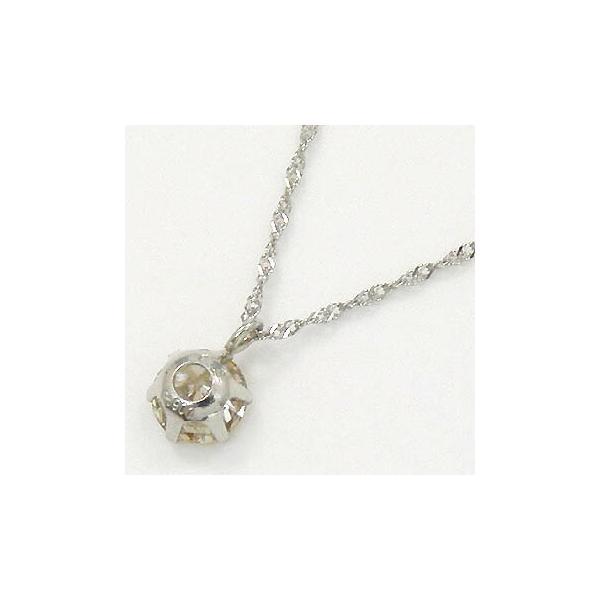 プラチナ(Pt900) ライトブラウンダイヤ0.37ｃｔ ネックレス(スクリューチェーン40ｃｍ)送料無料_2