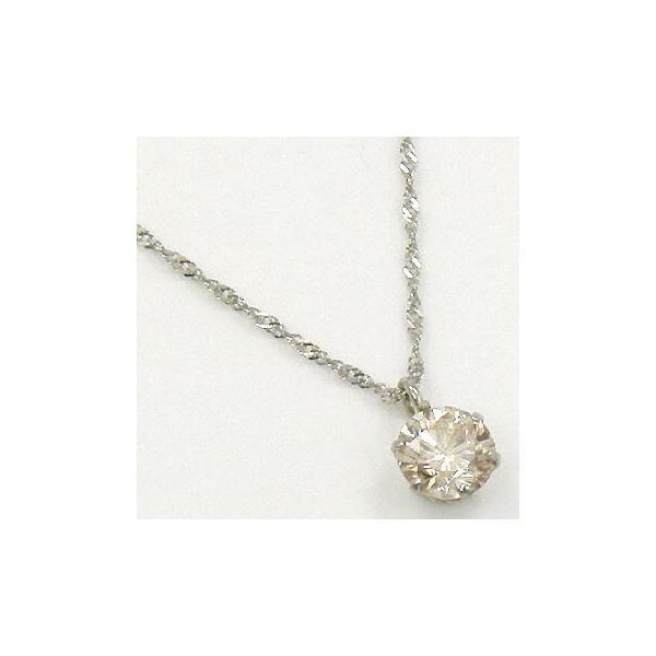 プラチナ(Pt900) ライトブラウンダイヤ0.37ｃｔ ネックレス(スクリューチェーン40ｃｍ)送料無料_4