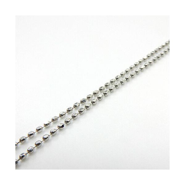 45センチ プラチナ850(Pt850)カットボールチェーン ネックレス 45センチ プラチナ850(Pt850)カットボールチェーン ネックレス