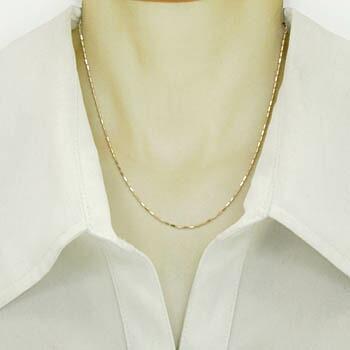 テーパーチェーン ネックレス18金ホワイトゴールド（K18）or ホワイト