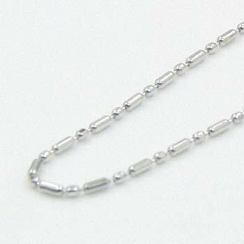長さ50センチ スライドピン スモールアンド ロング カットボールチェーンK18PG/K18G/K18WG(幅0.8ミリ・長さ50センチ/長さ調節可能)の画像